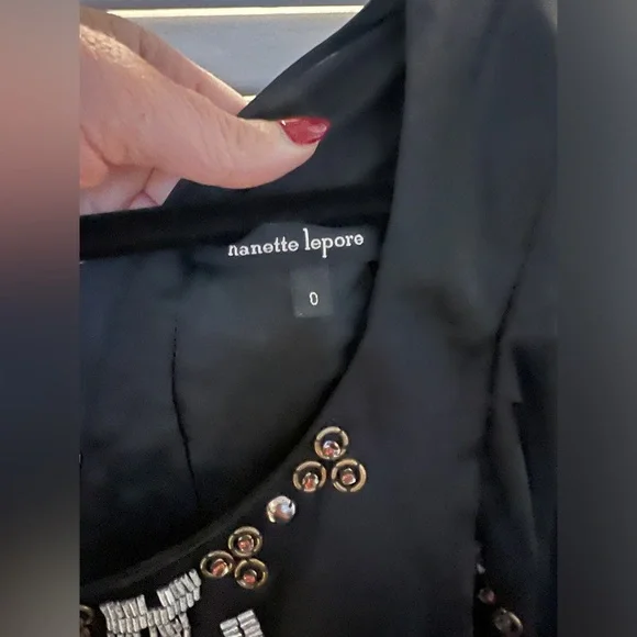 Nanette Lepor Silk Beaded Sleeved Mini Dress - Picture 13 of 13